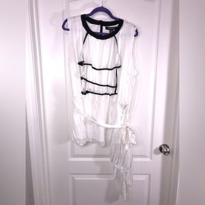 NWT Asymmetric Belted Sleeveless Blouse